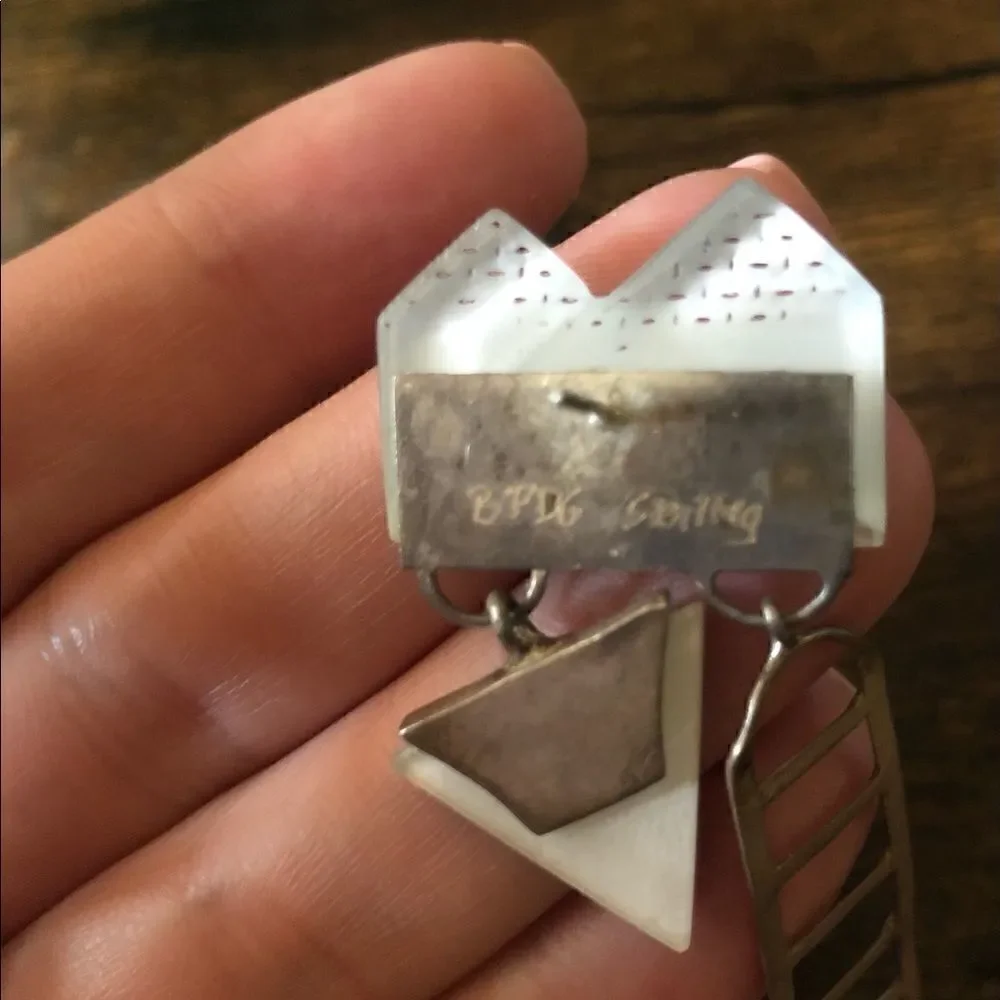 80’s  Sterling 925 Building Elements Earrings